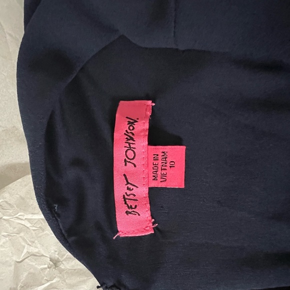 Betsey Johnson Navy Short-Sleeve Midi Dress with Ruffle Hem - Picture 6 of 6